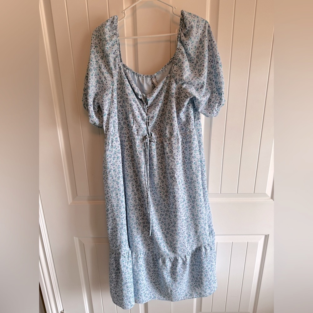 Floral Blue Dress